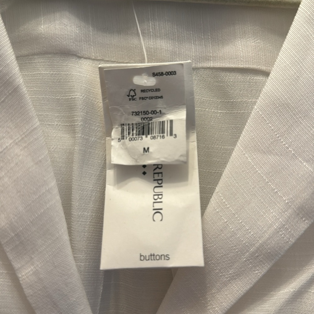 NWT Cropped Button Down Shirt - Picture 2 of 2